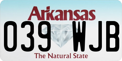 AR license plate 039WJB
