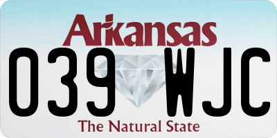 AR license plate 039WJC