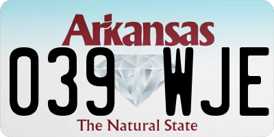 AR license plate 039WJE