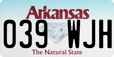 AR license plate 039WJH