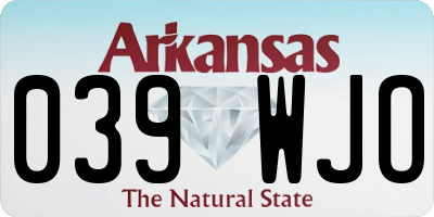 AR license plate 039WJO