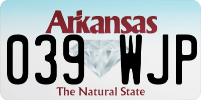 AR license plate 039WJP