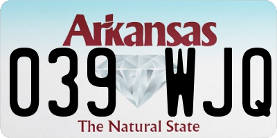 AR license plate 039WJQ