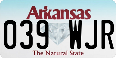 AR license plate 039WJR