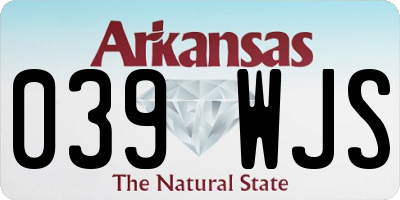 AR license plate 039WJS