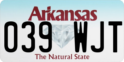 AR license plate 039WJT