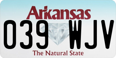 AR license plate 039WJV