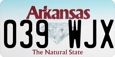 AR license plate 039WJX