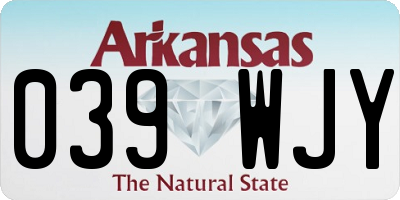 AR license plate 039WJY