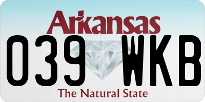 AR license plate 039WKB