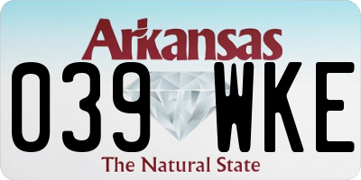 AR license plate 039WKE