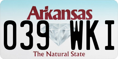 AR license plate 039WKI