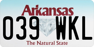 AR license plate 039WKL