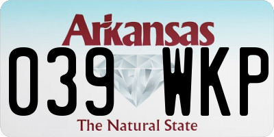 AR license plate 039WKP