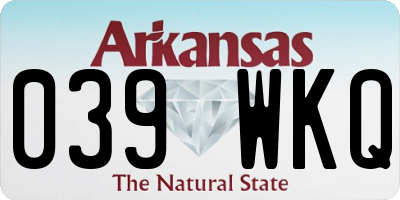 AR license plate 039WKQ