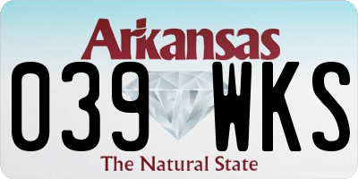 AR license plate 039WKS