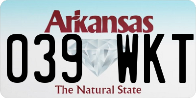 AR license plate 039WKT