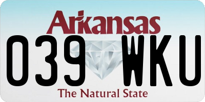 AR license plate 039WKU