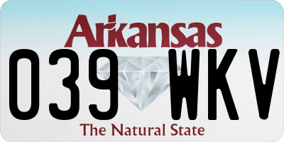 AR license plate 039WKV
