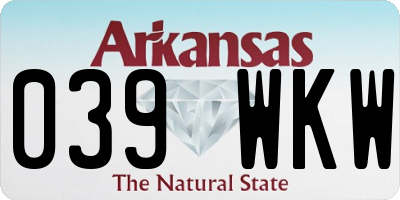 AR license plate 039WKW