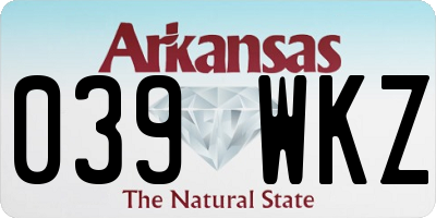 AR license plate 039WKZ