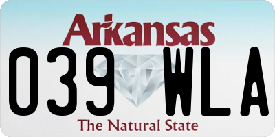 AR license plate 039WLA