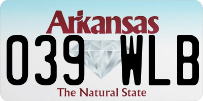 AR license plate 039WLB