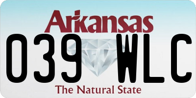 AR license plate 039WLC