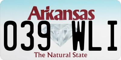 AR license plate 039WLI