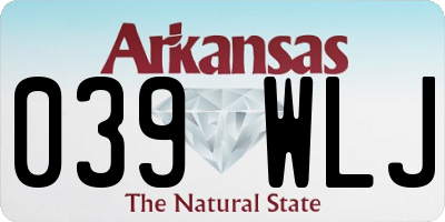AR license plate 039WLJ