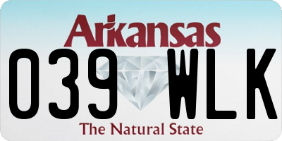 AR license plate 039WLK