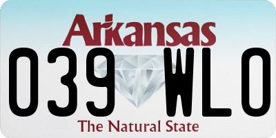 AR license plate 039WLO