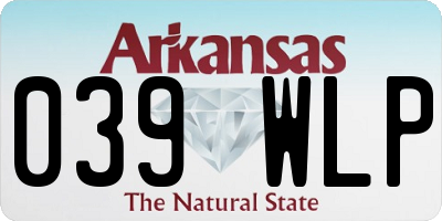 AR license plate 039WLP