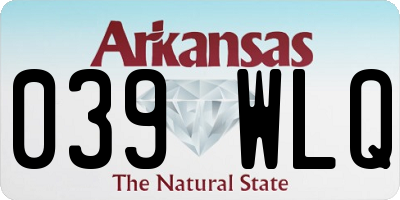 AR license plate 039WLQ
