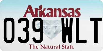 AR license plate 039WLT