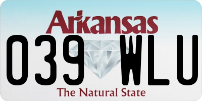 AR license plate 039WLU