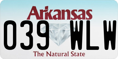 AR license plate 039WLW