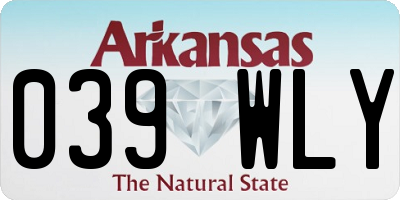 AR license plate 039WLY