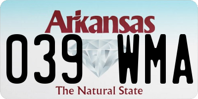 AR license plate 039WMA