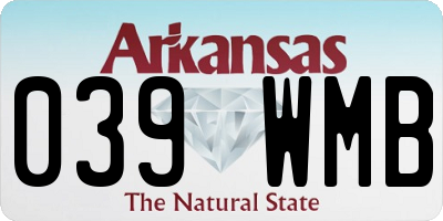 AR license plate 039WMB