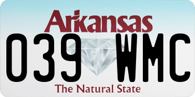 AR license plate 039WMC
