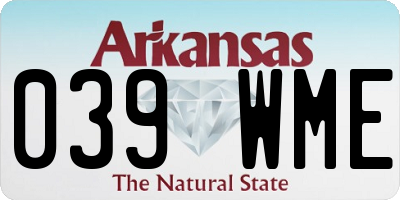 AR license plate 039WME