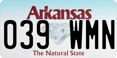 AR license plate 039WMN