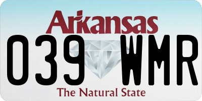 AR license plate 039WMR
