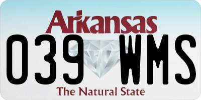 AR license plate 039WMS