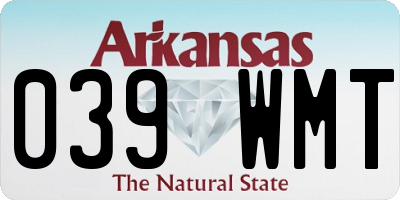 AR license plate 039WMT