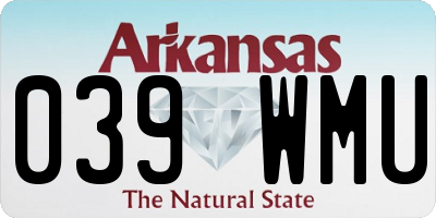 AR license plate 039WMU