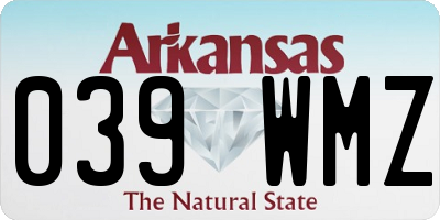 AR license plate 039WMZ