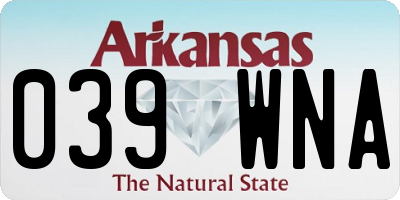 AR license plate 039WNA