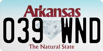 AR license plate 039WND